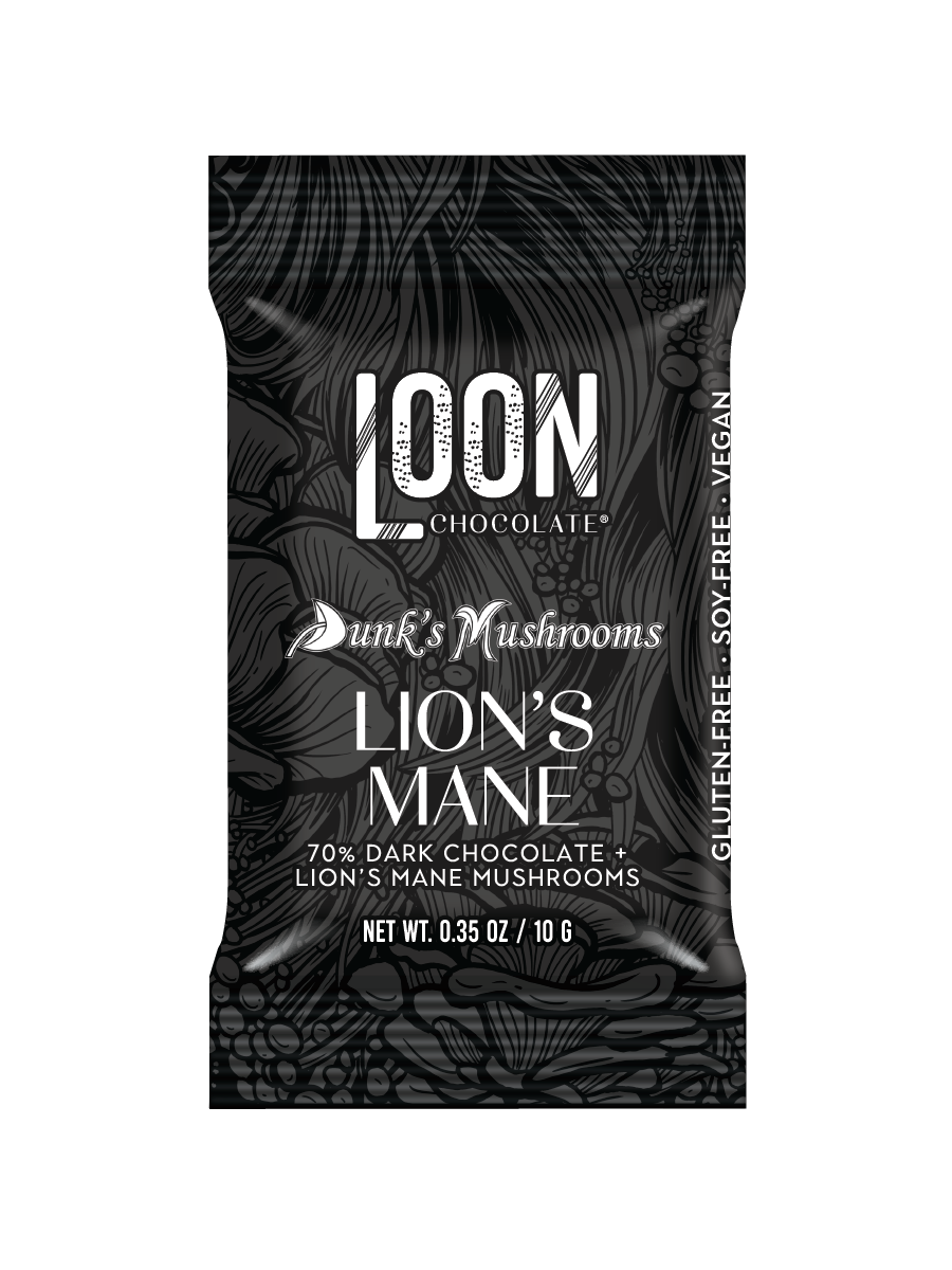 Lion's Mane Dark Chocolate Mini Bars - Box of 70