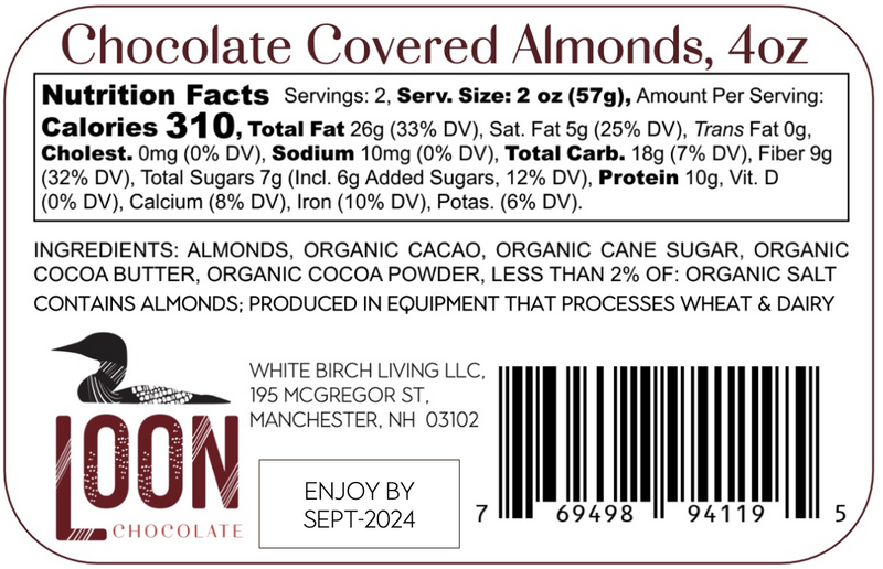 Dark Chocolate Covered Almonds - NEW!!