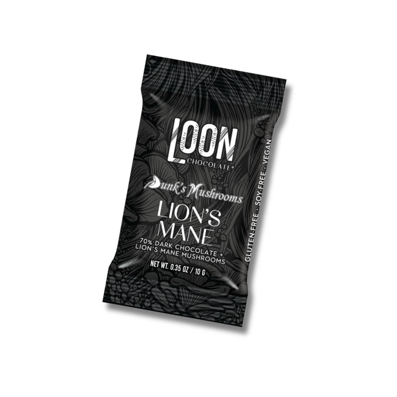 Lion's Mane Dark Chocolate Mini Bars - Box of 70