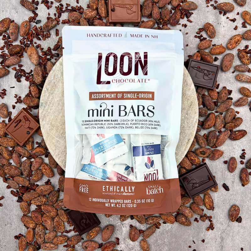 Single-Origin Mini Bar Assortment - Bag of 12 | Loon Chocolate