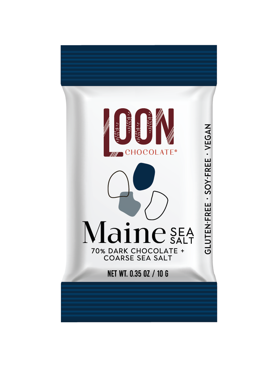 Maine Sea Salt Dark Chocolate Mini Bars - Box of 70