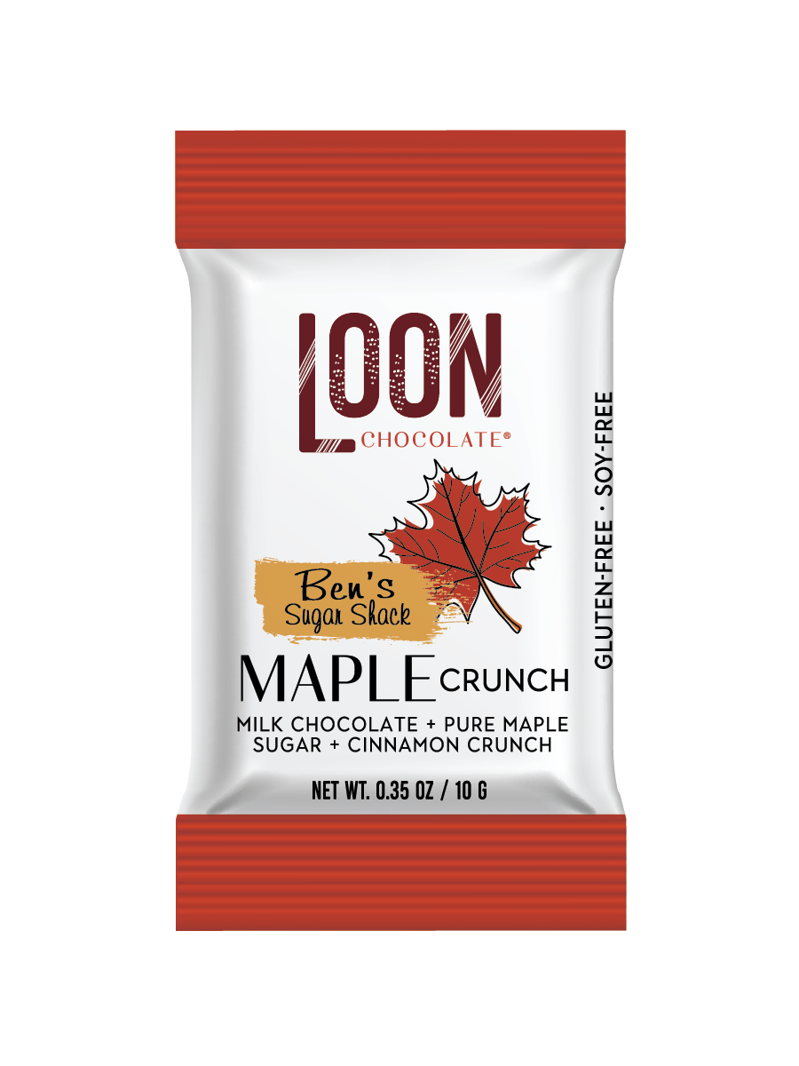 Maple Crunch Milk Chocolate Mini Bars - Box of 70