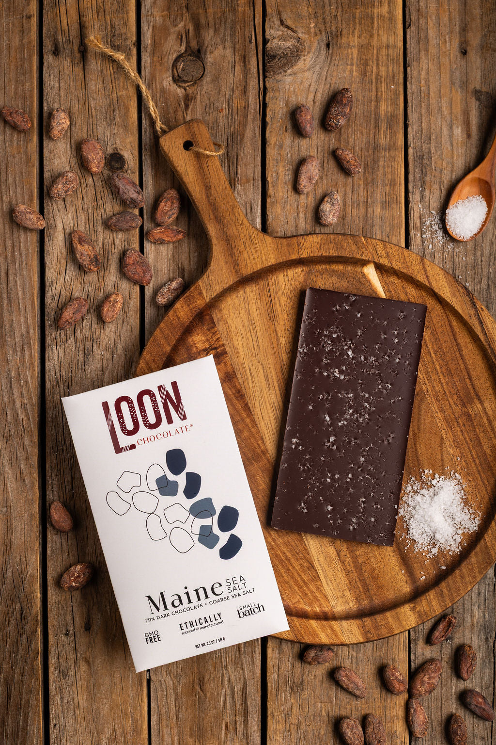 Maine Sea Salt – Dark Chocolate Bar